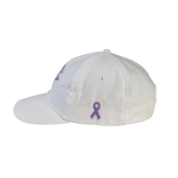 Pittsburgh Penguins Hat Cap Womens White Purple UPMC Hillman Cancer Center - Picture 3 of 9